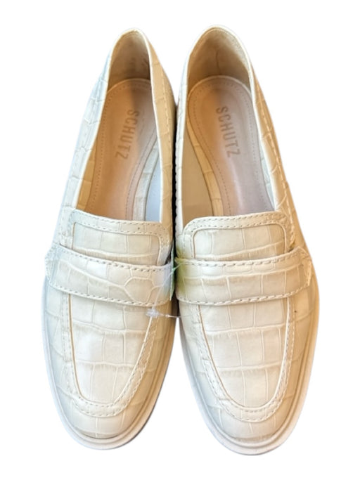 Schutz Shoe Size 7.5 Egg Shell Loafer Strap Shoes Egg Shell / 7.5