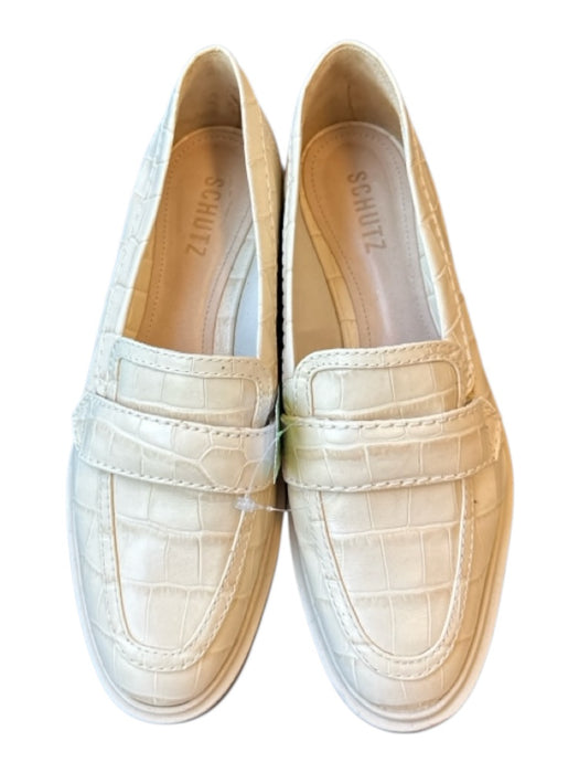 Schutz Shoe Size 7.5 Egg Shell Loafer Strap Shoes Egg Shell / 7.5