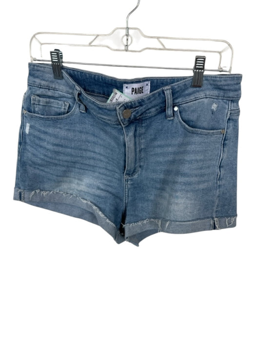 Paige Size 29 Light Wash Cotton Blend High Waist Cuffed Shorts Light Wash / 29