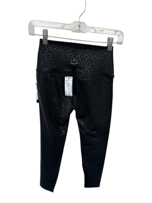 Beyond Yoga Size S Black Nylon Blend Shiny Applique Dots Athletic Leggings Black / S