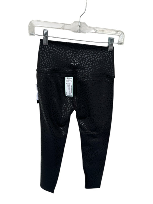 Beyond Yoga Size S Black Nylon Blend Shiny Applique Dots Athletic Leggings Black / S