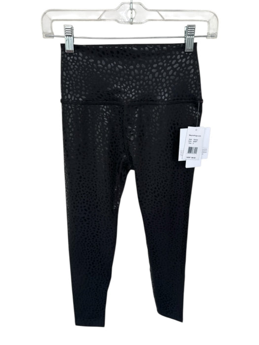 Beyond Yoga Size S Black Nylon Blend Shiny Applique Dots Athletic Leggings Black / S