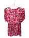 Adelyn Rae Size M Pink & Multi Polyester Floral V Neck Ruffle sleeve Mini Dress Pink & Multi / M