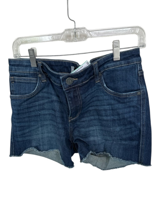 KUT Size 8 Dark Wash Cotton Blend Raw Hem Shorts Dark Wash / 8