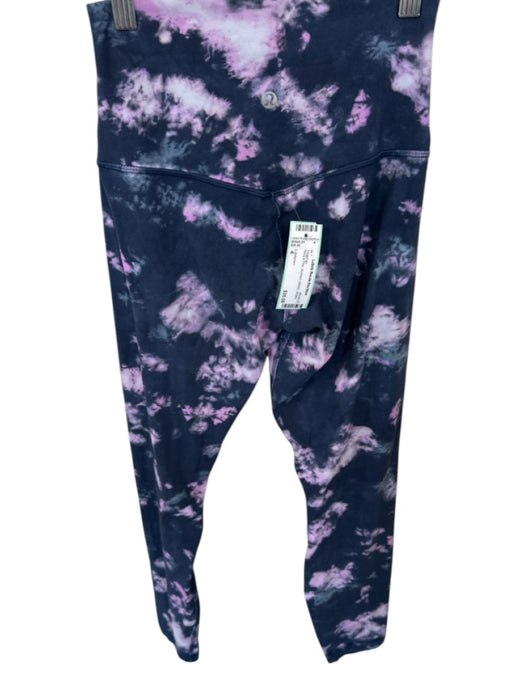 Lululemon Size 4 Navy & Pink Abstract Athletic Leggings Navy & Pink / 4