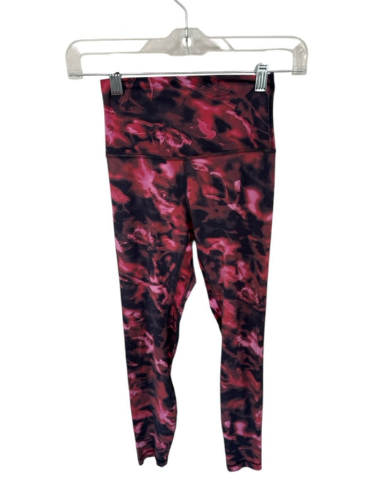 Lululemon Size 2 Red & Black Abstract Athletic Leggings Red & Black / 2