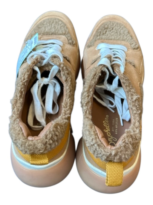 Seychelles Shoe Size 8.5 Camel Fleece Trim Platform Lace Up Sneakers Camel / 8.5