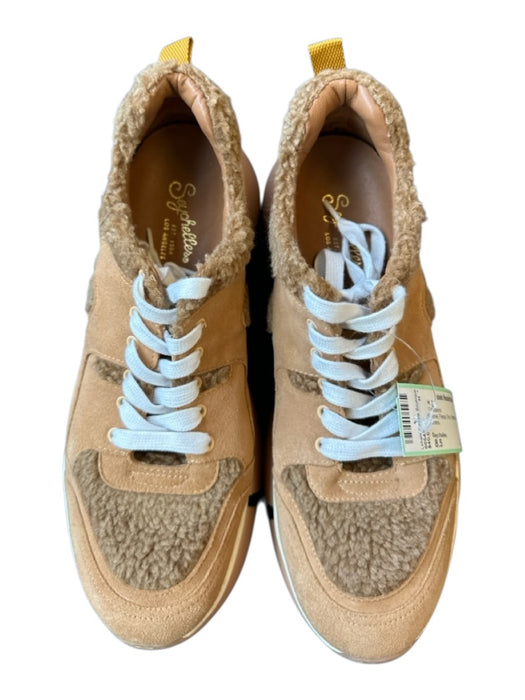 Seychelles Shoe Size 8.5 Camel Fleece Trim Platform Lace Up Sneakers Camel / 8.5