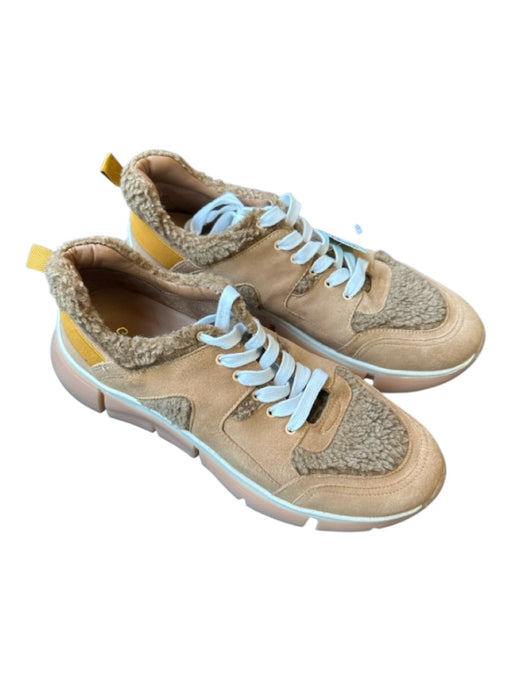 Seychelles Shoe Size 8.5 Camel Fleece Trim Platform Lace Up Sneakers Camel / 8.5
