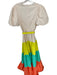 Flying Tomato Size S Multi Cotton & Polyester Puff Sleeves Tiered Maxi Dress Multi / S
