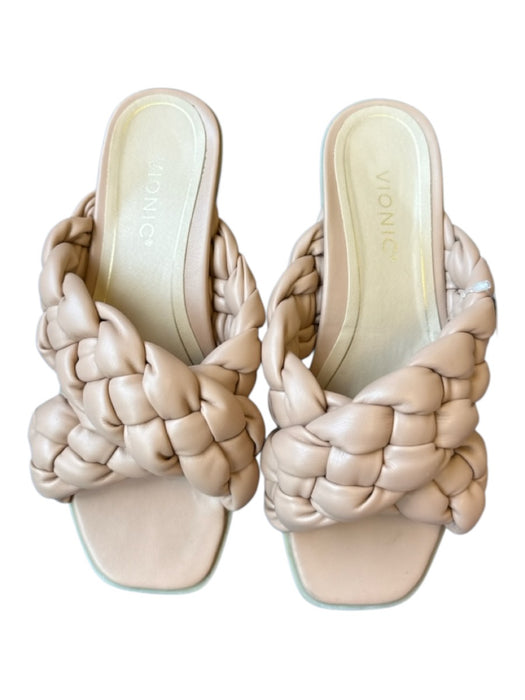 Vionic Shoe Size EST 8 Tan Faux Leather Braided Straps Sandals Tan / EST 8