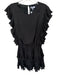 TCEC Size M Black Polyester Tiered Pleats Ruffles Mini Dress Black / M