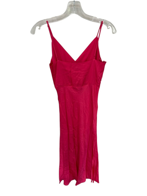 French Connection Size 4 coral Spaghetti Strap Gathered Side Slit Maxi Dress coral / 4