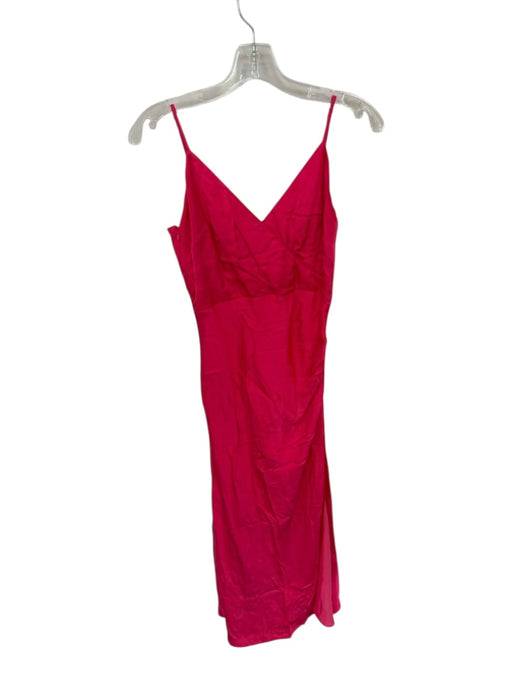 French Connection Size 4 coral Spaghetti Strap Gathered Side Slit Maxi Dress coral / 4