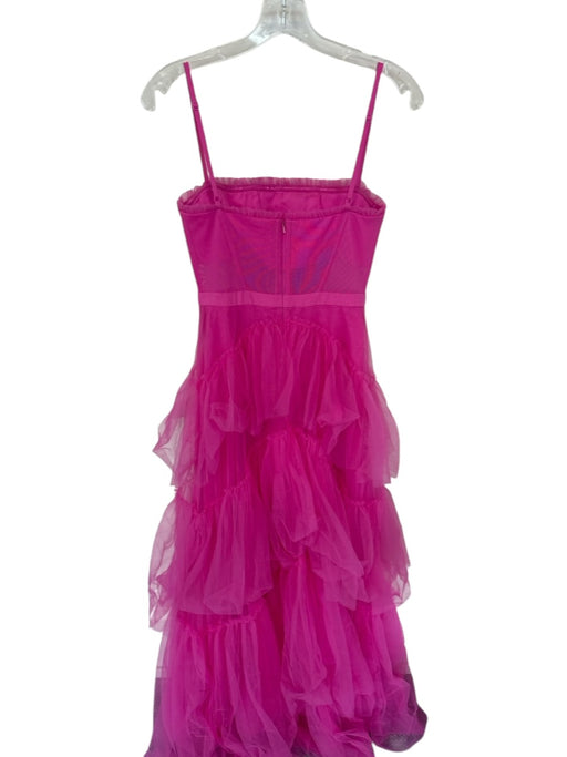 Betsy & Adam Size 2 Pink Tulle Corset Top Tiered Back Zip Gown Pink / 2
