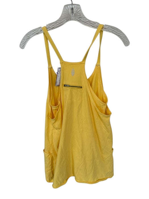 FP Movement Size S Yellow Cotton Blend Spaghetti Strap Built in Shorts Dress Yellow / S
