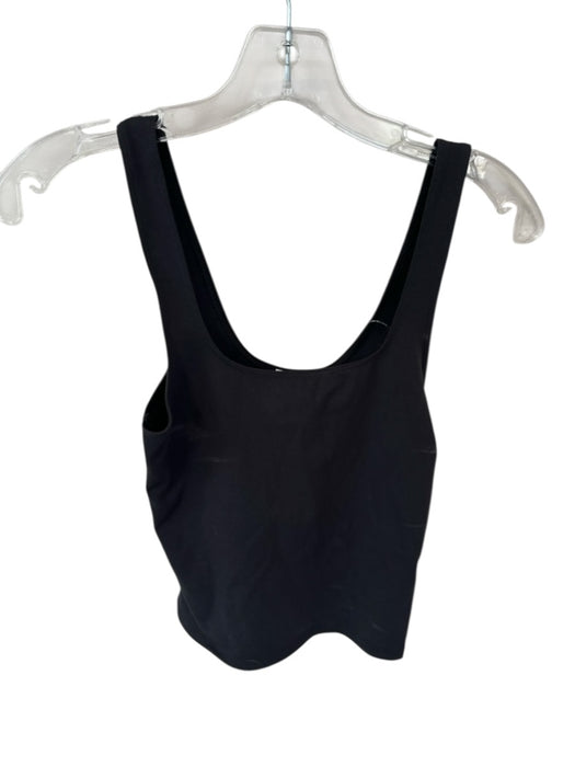 Alo Size S Black Nylon Sleeveless Cropped Athletic Top Black / S