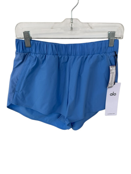 Alo Size S Cornflower Blue Polyester Elastic Waist Front Pockets Athletic Shorts Cornflower Blue / S