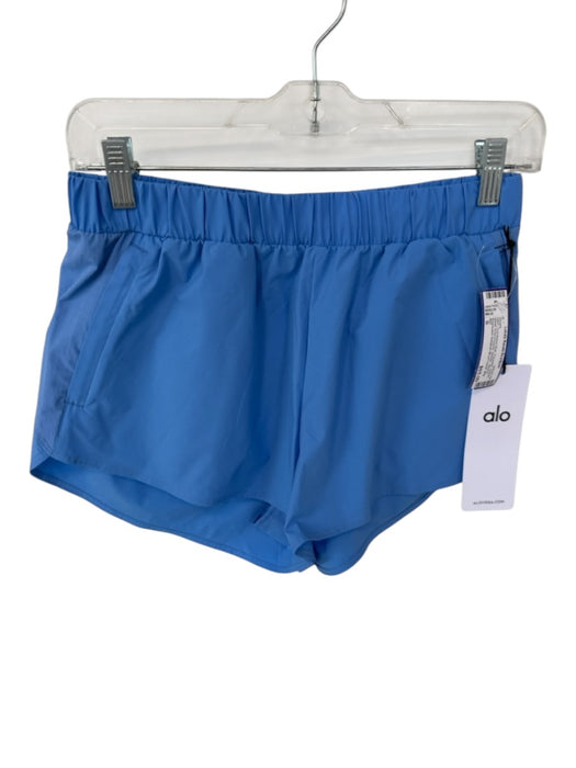 Alo Size S Cornflower Blue Polyester Elastic Waist Front Pockets Athletic Shorts Cornflower Blue / S