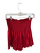 Queen of Sparkles Size S Red Polyester Smocked Metallic Shorts Red / S