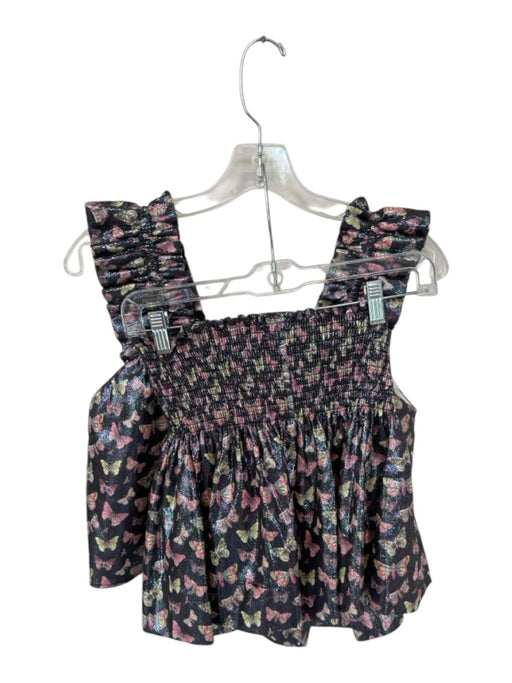 Queen of Sparkles Size XS/S Black & Pink Polyester Blend Smocked Short Set Black & Pink / XS/S