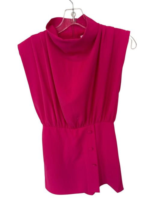 Karlie Size S Magenta Polyester Sleeveless Buttons Back Zip Dress Magenta / S