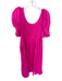 Crosby Size S Hot pink Polyester Blend Puff Sleeves Scoop Neck Midi Dress Hot pink / S