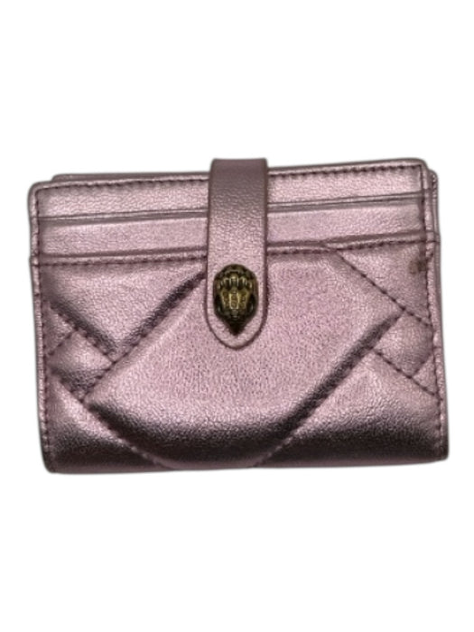 Kurt Geiger Pink Leather Metallic Card Holder Wallets Pink