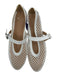 Shoe Size 38 White Vegan Leather Mesh Flats White / 38