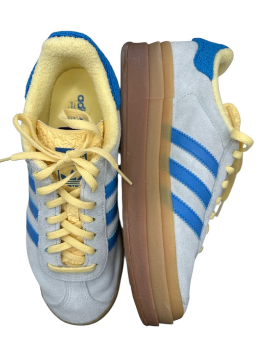 Adidas Shoe Size 7 Blue & Yellow Suede Platform lace up Athletic Sneakers Blue & Yellow / 7