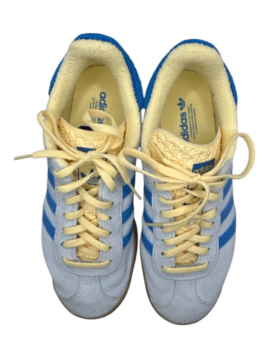 Adidas Shoe Size 7 Blue & Yellow Suede Platform lace up Athletic Sneakers Blue & Yellow / 7