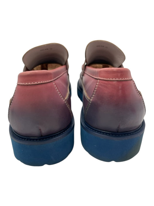 Marc Nolan Shoe Size 12 AS IS Pink & Blue Leather Loafer Men's Shoes Pink & Blue / 12
