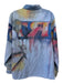 Kid Super Size XL Blue & Multi Cotton All Over Print Men's Long Sleeve Shirt Blue & Multi / XL