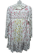 Loveshackfancy Size M White & Pastel Multi Cotton Pintuck Floral Lace Trim Dress White & Pastel Multi / M