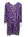 Ulla Johnson Size 10 purple, blue, beige Cotton Dotted & Floral Above Knee Dress purple, blue, beige / 10