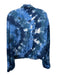 Raquel Allegra Size 2 Blue, Black, White Rayon Tie Dye Flap Pockets Jacket Blue, Black, White / 2