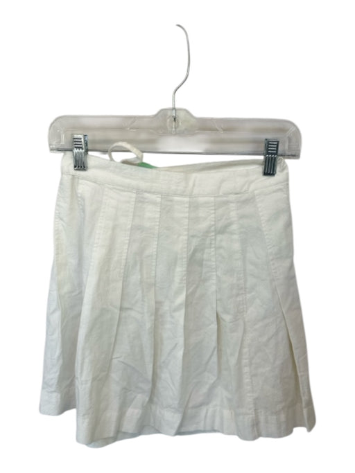 Free People Size S Cream Cotton Wrap Raw Hem Mini Skirt Cream / S
