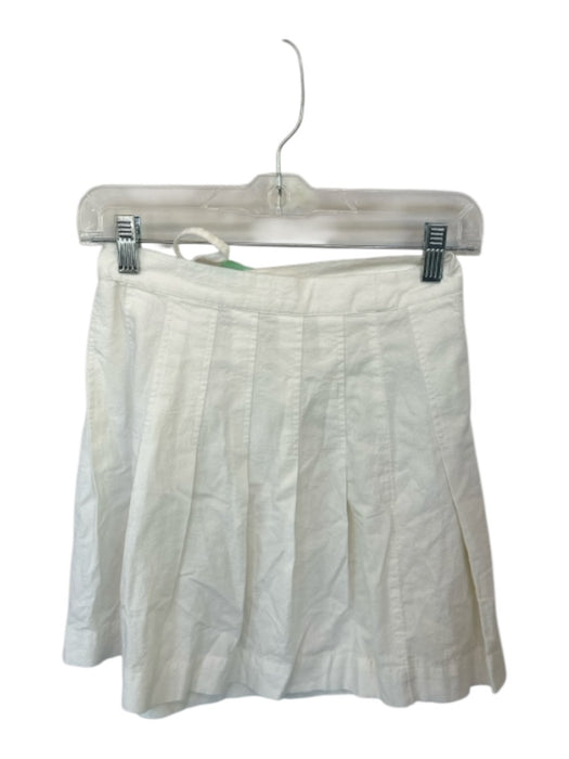Free People Size S Cream Cotton Wrap Raw Hem Mini Skirt Cream / S