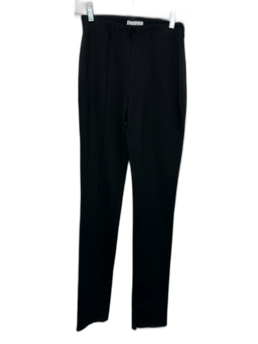Anine Bing Size XXS Black Rayon Blend Front Seam Split Hem Side Zip Slim Pants Black / XXS