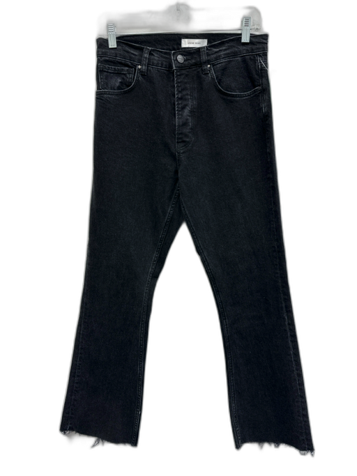 Anine Bing Size 28 Washed Black Cotton Blend High Rise Button Fly Jeans Washed Black / 28