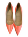 Christian Louboutin Shoe Size 37 Orange Leather Pointed Toe Red Bottom Shoes Orange / 37