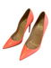 Christian Louboutin Shoe Size 37 Orange Leather Pointed Toe Red Bottom Shoes Orange / 37