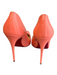 Christian Louboutin Shoe Size 37 Orange Leather Pointed Toe Red Bottom Shoes Orange / 37