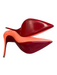 Christian Louboutin Shoe Size 37 Orange Leather Pointed Toe Red Bottom Shoes Orange / 37