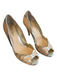 Rachel Simpson Shoe Size 37 Nude & Silver Leather open toe Almond Toe Heel Shoes Nude & Silver / 37