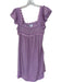 J.Marie Size XS Lavender Tencel Blend Scallop Detail Flutter Cap Sleeve Dress Lavender / XS