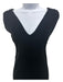 Jean Paul Gaultier Size 6 Black Rayon Blend Sleeveless Velvet Back Zip Mid Dress Black / 6