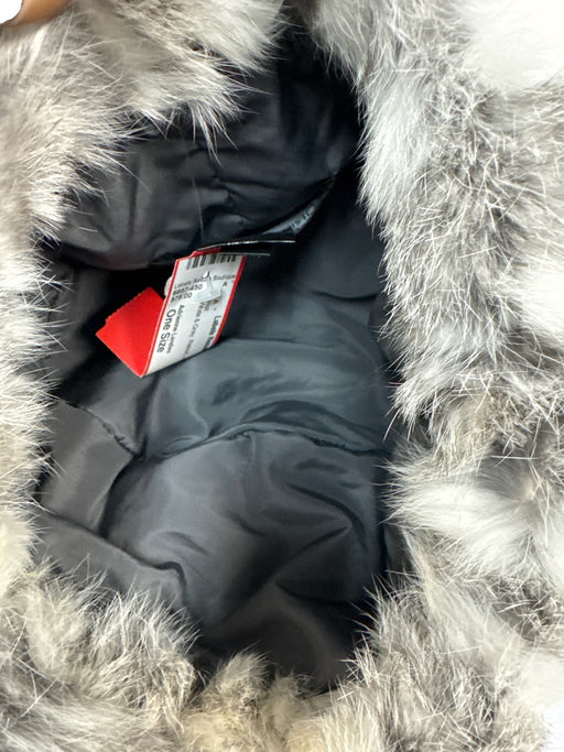 Adrienne Landau White & Gray Rabbit round Hat White & Gray / One Size