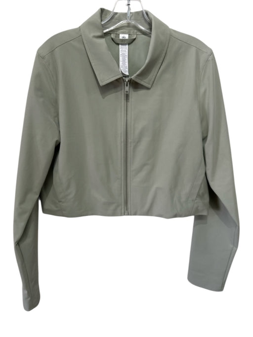 Alo Yoga Size M Sage green Polyester Blend Full ZIp Collar Crop Jacket Sage green / M