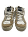Golden Goose Shoe Size 38 White & Beige Leather Tie Dye Star Mid Top Sneakers White & Beige / 38